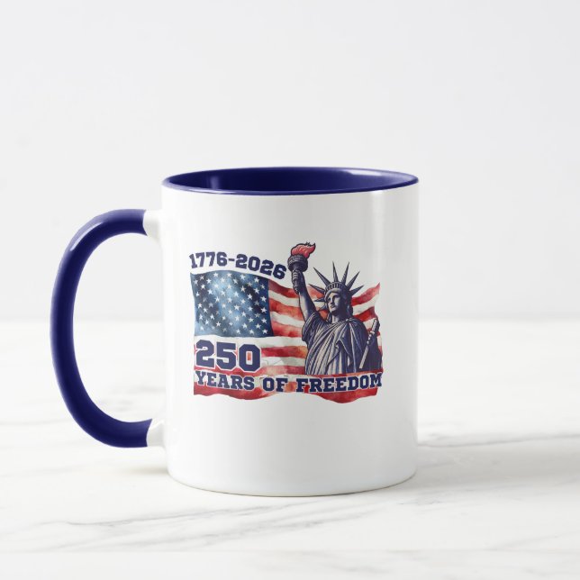 Caneca 250º Aniversário da Bandeira dos EUA Liberdade (Esquerda)