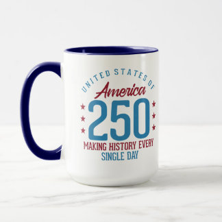 Caneca 250º Aniversário dos Estados Unidos Fazendo Histór