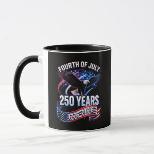 Caneca 250º Aniversário EUA 1776-2026 Patriótico American