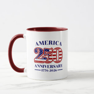 Caneca 250º Aniversário EUA Patriótico   1776–2026