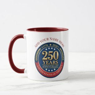 Caneca 250º Aniversário EUA Patriótico 1776–2026