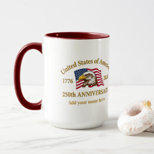 Caneca 250º Aniversário EUA Patriótico 1776–2026