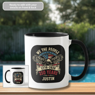 Caneca 250 Anos Águia Nós, o Povo 1776-2026 Café