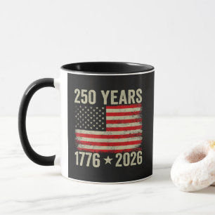 Caneca 250 Anos Bandeira Americana 1776-2026