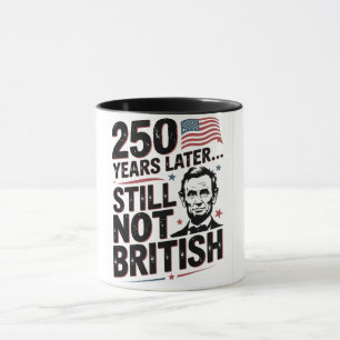 Caneca 250 anos depois ainda não britânico 4 de julho EUA