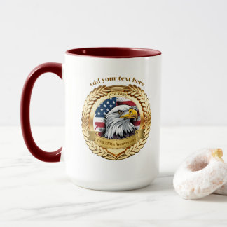 Caneca 250th Anniversary USA Patriotic | 1776–2026 Button