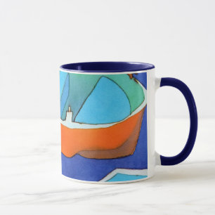 Caneca 2 dos barcos de enfileiramento