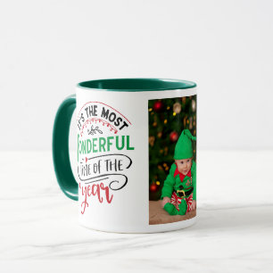 Caneca 2 Foto da época mais maravilhosa do Natal 