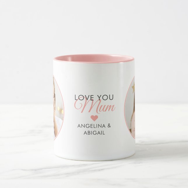 Caneca 2-Foto Eu Te Amo Mamãe/Mãe/Mamã/Mama/Outros (Centro)