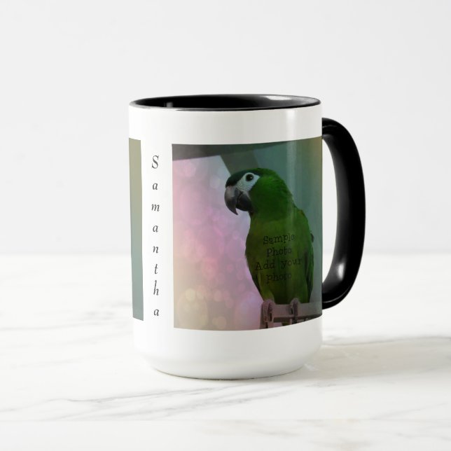 Caneca 2 Foto personalizada Mug (Frente Esquerda)