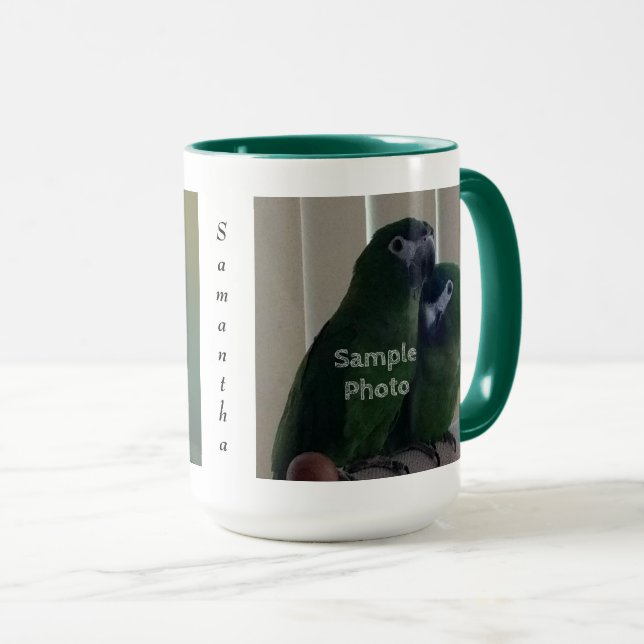 Caneca 2 Foto personalizada Mug (Frente Esquerda)