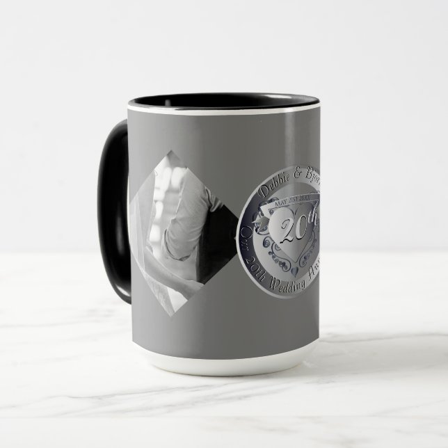 Caneca 2 Fotos 10th,20,25,70 (Frente Esquerda)