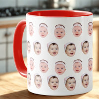 2 Fotos Mug, Foto Personalizada De Rosto De Bebê C