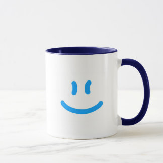 Caneca 2-Sided mais feliz/Sorriso-Azul