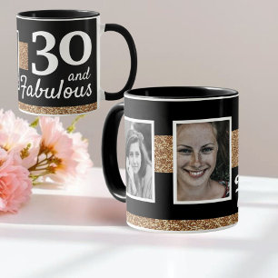 Caneca 30 e Fabuloso Brilho Dourado 2 Foto 30º Aniversári