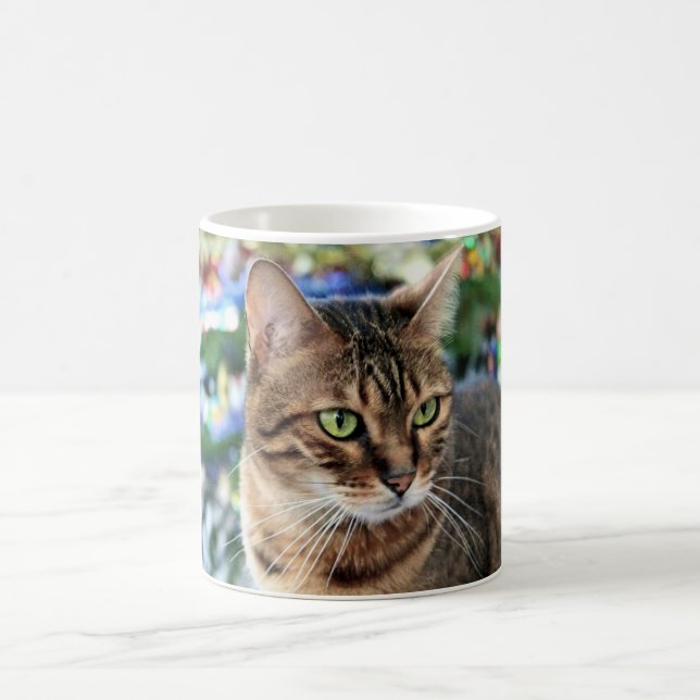 Caneca 325ml branca clássica branca do gato bonito (Centro)