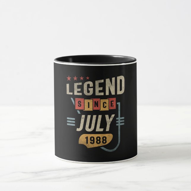 Caneca 35 anos de lenda desde julho de 1988 35º aniversár (Centro)