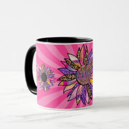 Caneca 3 Flores - Largura Personalizar Mamãe