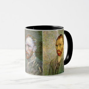Caneca 3 pinturas autorretratos diferentes de Van Gogh