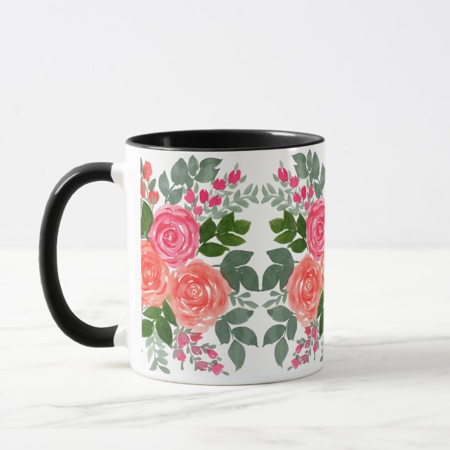 CANECA 3 ROSAS PASTEL WATERCOLOR (Esquerda)