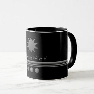 Caneca 3 Texto Preto do Silver do Sphere