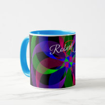 3D 2D Geometric Hybrid Coffee Mug