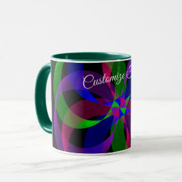 Caneca 3D 2D Geometric Hybrid Coffee Mug