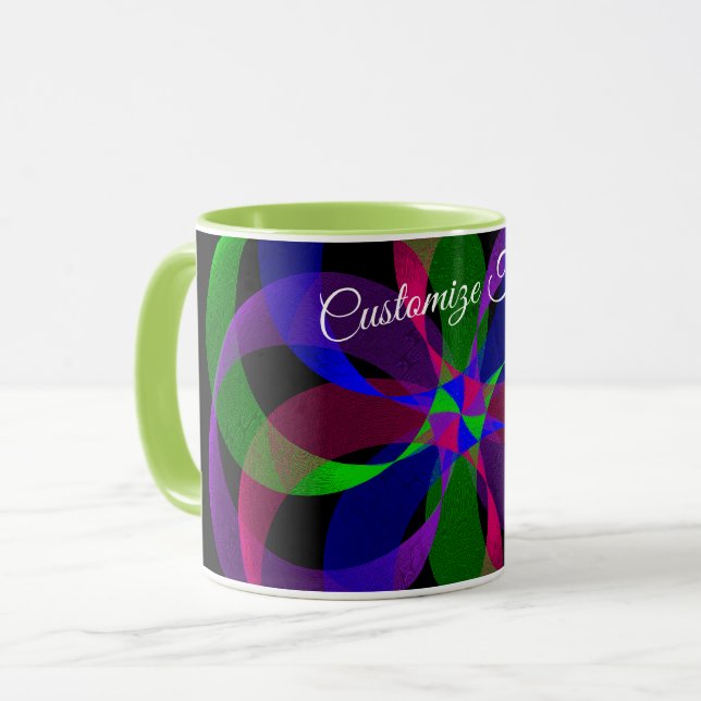 Caneca 3D 2D Geometric Hybrid Coffee Mug (Frente Esquerda)