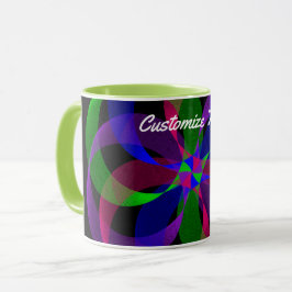 Caneca 3D 2D Mug De Café Híbrido Geométrico