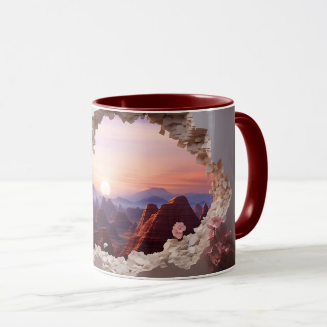 Caneca 3D Paisagem Mug Wrap Sublimação (Frente Esquerda)