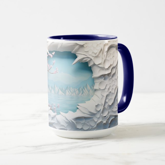Caneca 3D Paisagem Mug Wrap Sublimação (Frente Esquerda)