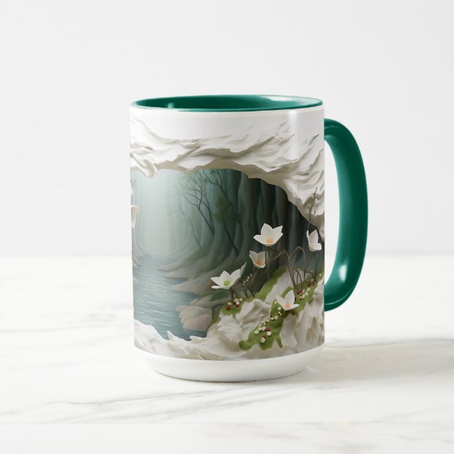 Caneca 3D Paisagem Mug Wrap Sublimação (Frente Esquerda)