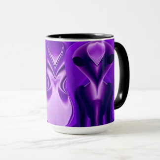 Caneca 3D Sonhos Roxos Arco-Íris, Alienígena