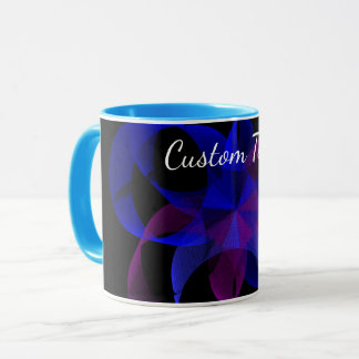 Caneca 3D To 2D Cylinder Ring Geometric Coffee Mug
