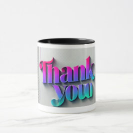 Caneca 3D vibrante Obrigado