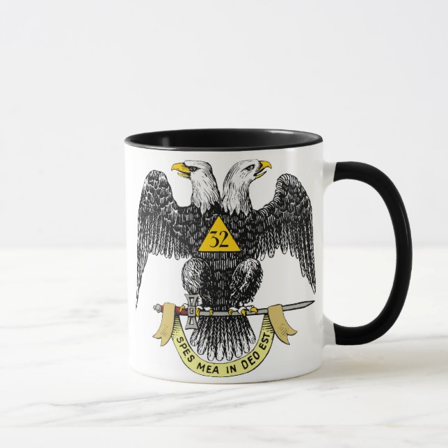 Caneca 3ò Preto escocês Eagle do rito do grau (Direita)