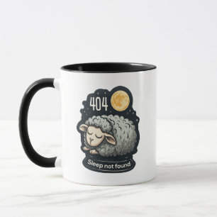 Caneca 404 Sono Não Encontrado - Ovelha de Desenho Animad