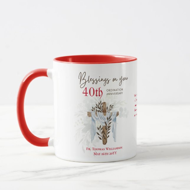 Caneca 40.ª ORDENAÇÃO ANIVERSARY Padre Ministro (Esquerda)