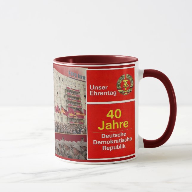 Caneca 40 anos de RDA East Germany (Direita)