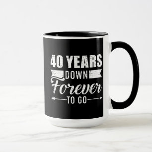 Caneca 40 anos depois do 40º aniversário de casamento