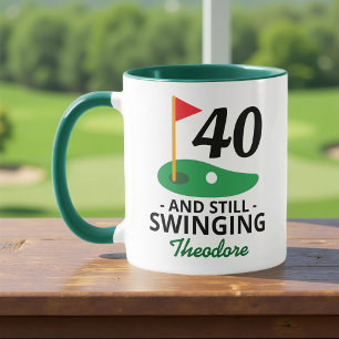 Caneca 40 e ainda balançando, aniversário de 40 anos Golf