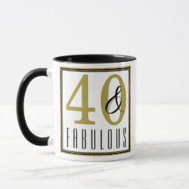 Caneca 40 e fabulosa celebração de aniversário