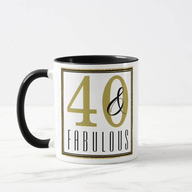 Caneca 40 e fabulosa celebração de aniversário (Esquerda)