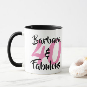 Caneca 40 e Fabuloso Aniversário Personalizado