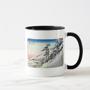 Caneca 47. 亀山宿, 広重 Kameyama-juku, Hiroshige, Uk