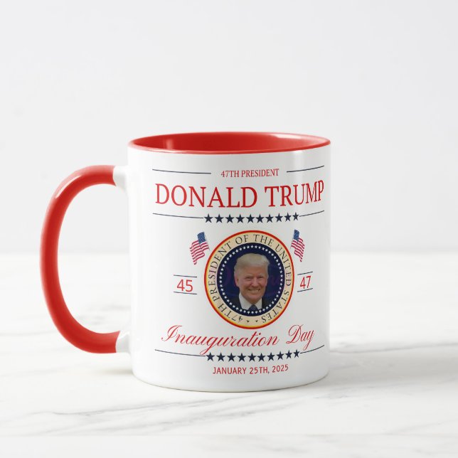 CANECA 47 PRESIDENTE DONALD TRUMP COMEMORATIVE INAUGURATI (Esquerda)