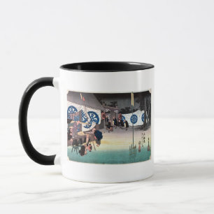 Caneca 48. 関宿, 広重 Seki-juku, Hiroshige, Ukiyo-e