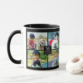 Caneca 4 Colagem Personalizada de Fotos com Monograma