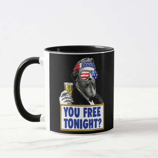 Caneca 4 De Julho Bee USA Bandeira Mulheres Homens Patrió (Esquerda)