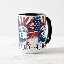 Caneca 4 de julho celebrações do Orgulho Americano Patrió